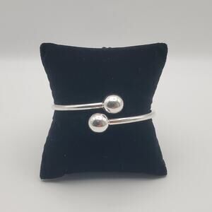 Hinged Bangle Ball Bypass Sterling Silver 925 Bracelet Mexico
